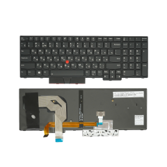 Клавиатура для ноутбука Lenovo T570 черная со стиком, с подсветкой